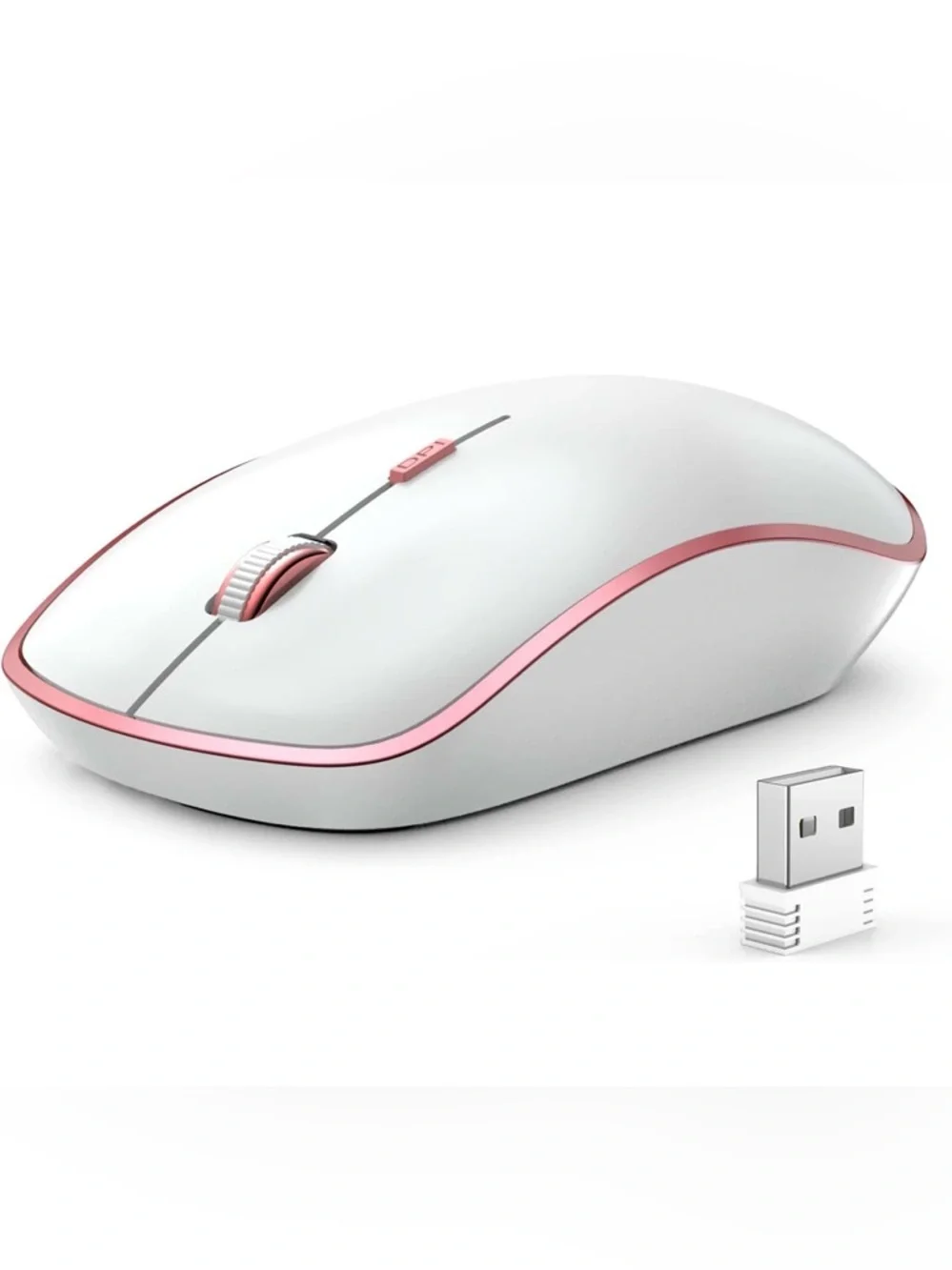 Pink Retro Round-Key Mechanical Keyboard with Wired Connection & mouse